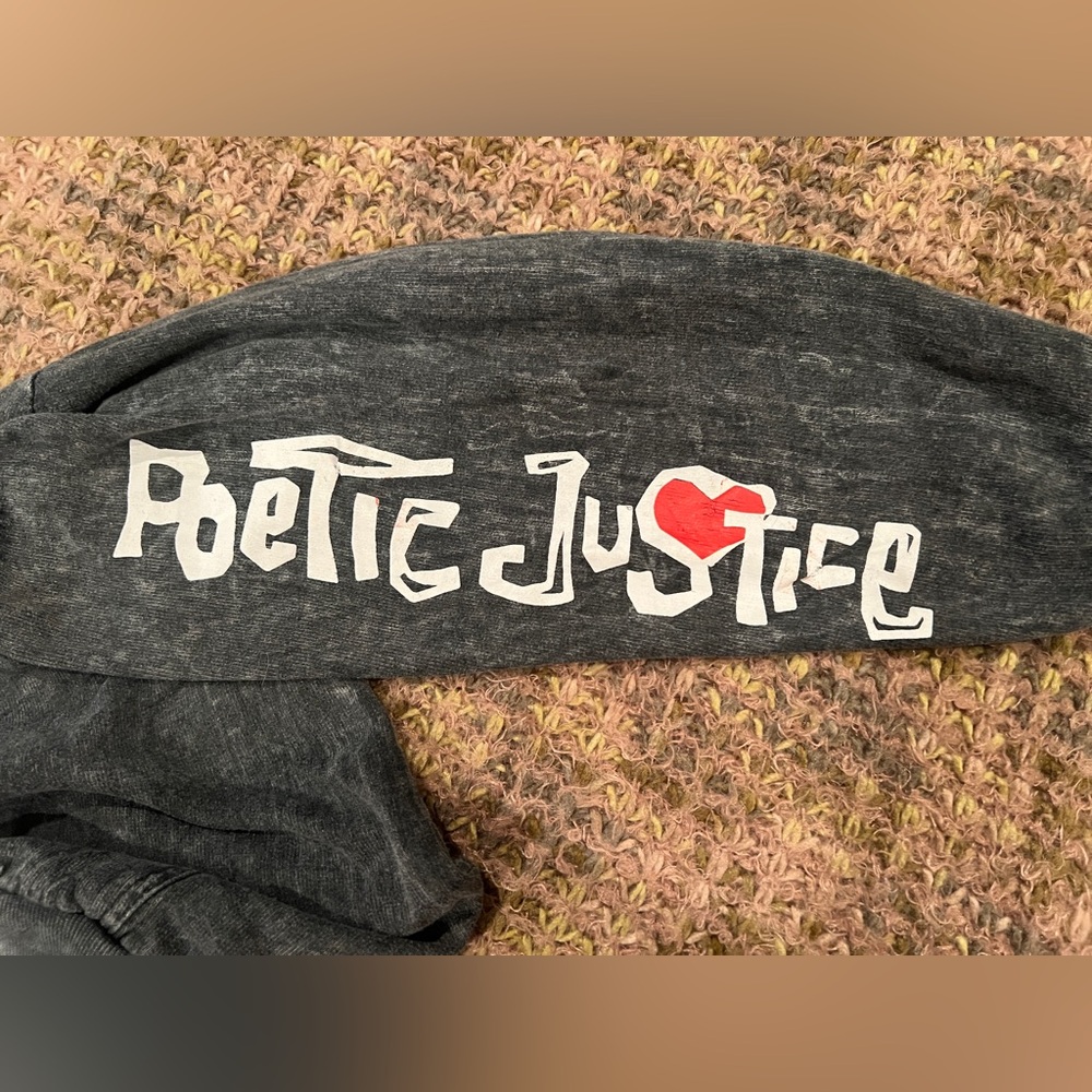 Chemistry “Poetic Justice” 2Pac sweatshirt, 90s Movie, Unisex 1X, Acid wash grey - Picture 10 of 15